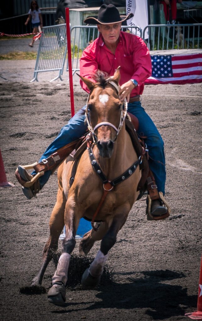Passionnée d’équitation western de travail, elle lance sa propre école dans les ranchs